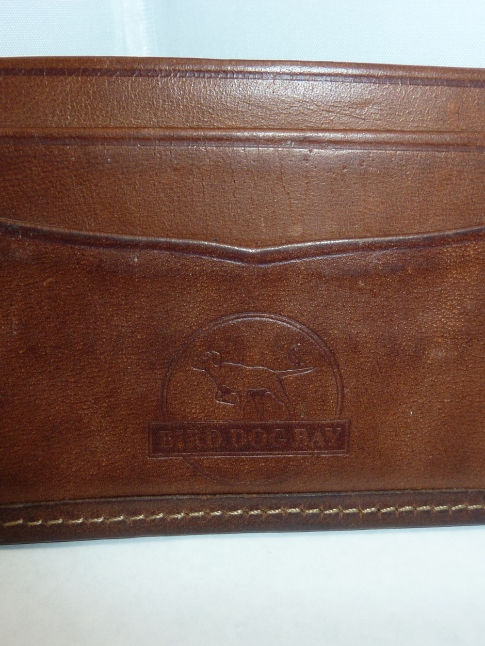 VINTAGE BIRD DOG BAY  LEATHER CREDIT CARD SLIM WALLET